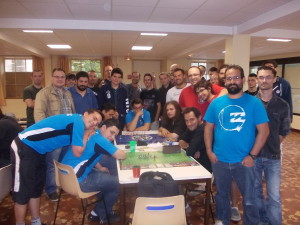 Au 1er plan à droite, Alain Bareau président de La Horde.