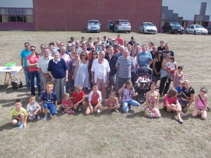 Pompiers actifs et retraités.