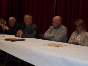 Gérard Mayaud, maire de Chaillac, micro en mains, a animé les voeux de la municipalité.