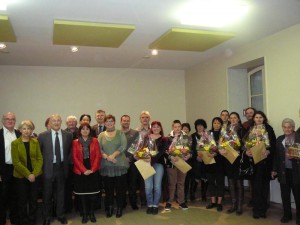 Lors de la cérémonie des voeux, salle des fêtes de Bouesse.