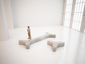 Mesh, l’assise modulable aux courbes épurées et graphiques, composée de 2 modules que l’on associe et compose à l’envie, équipera le CCC0D. (Photo Marzais Design).