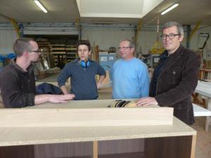 Guillaume d’Ocagne avec ses salariés : « Travail, promotions internes, humanisme : telles sont mes valeurs et celles de l’entreprise… ». (Photo NR).