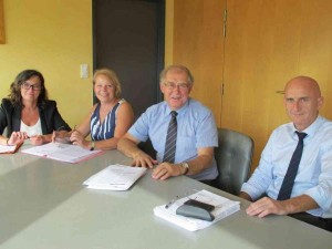 Laurence Tabourdeau-Polisset (communication), Dominique Piazza-Dumay (contrôle fiscal et affaires juridiques), Hervé Grosskopf, directeur, et Laurent Rousseau (pôle gestion fiscale).
