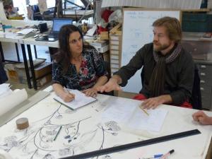 François-Xavier Richard avec Michel Butor, poète, romancier, essayiste, critique d’art et traducteur français, lors d’une collaboration à Tours. (Photo : NR)