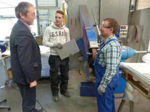 Frédéric Le Bret (à gauche), président de la Cetil : « Il est important que les salariés ne mélangent pas contrat de travail et participations dans le capital ! ». (Photo : NR) 