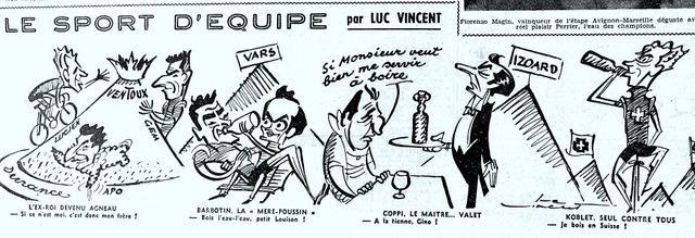 Le trait de LVT est lui aussi facilement reconnaissable et très différent de celui de Siro. Ou de celui, bien plus rond, de Maurice Tournade qu’il précédera dans la publication d’une semaine politique hebdomadaire.