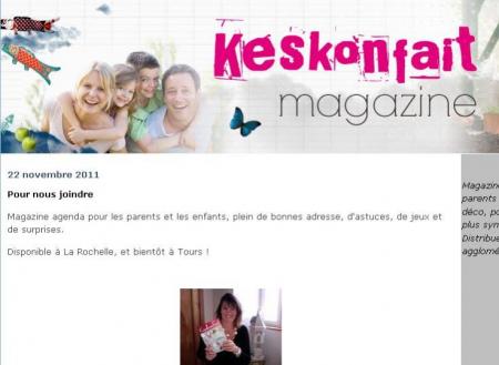 La page d'accueil du site Keskonfait