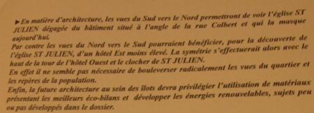Haut de la rue Nationale : l'hôtel est jugé trop haut par le commissaire enquêteur
