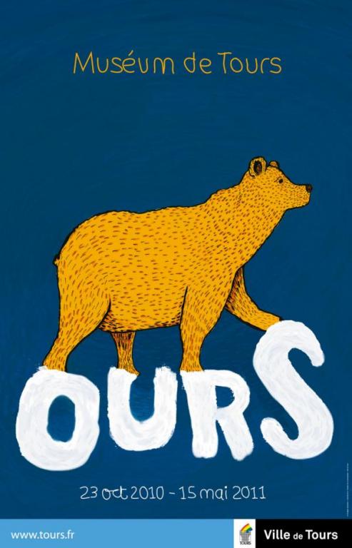 L'affiche de l'exposition Ours, présentée au Muséum d'histoire naturelle, en 2010.
