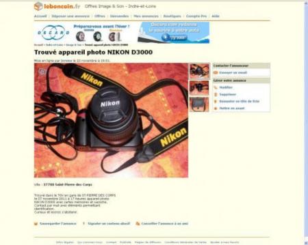 L'annonce publiée sur le bon coin. 