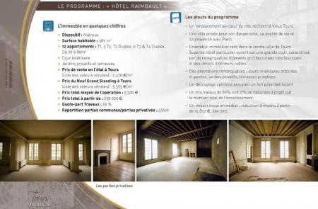 Le programme prévisionnel de l'hôtel Raimbault.