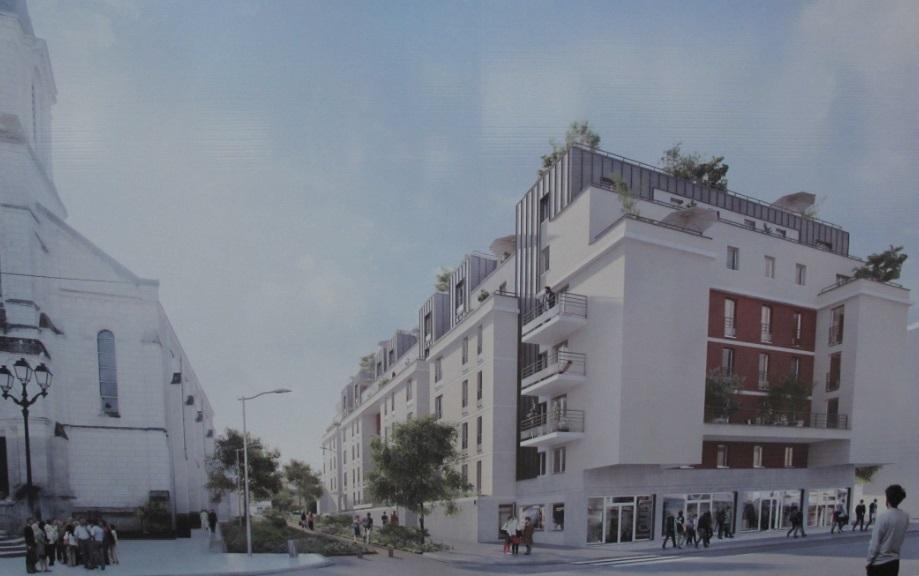 Le nouveau visuel de l'opération (en grand format), qui a fait son apparition il y a quelques jours devant le chantier de l'immeuble.