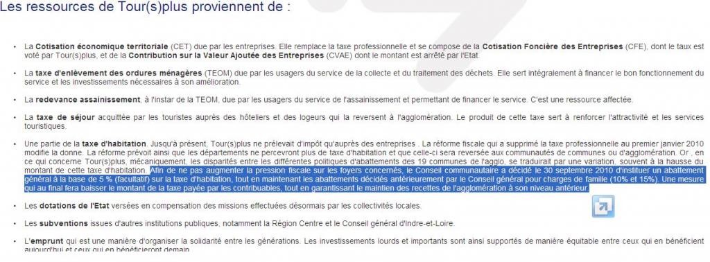 La commauté d'agglomération Tour(s)plus n'a pas pu tenir sa promesse...