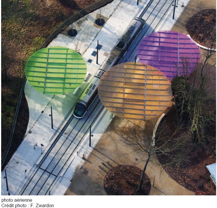La station terminus Boecklin du tramway de Strasbourg.