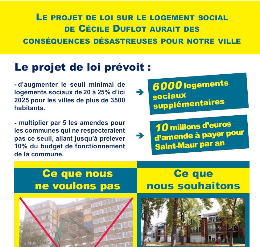 Opposé, comme son prédécesseur, au developpement intensif du logement social, le maire Henri Plagnol fait circuler une pétition contre le loi Duflot.