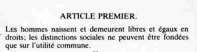 Article premier de la Déclaration universelle des Droits de l'Homme