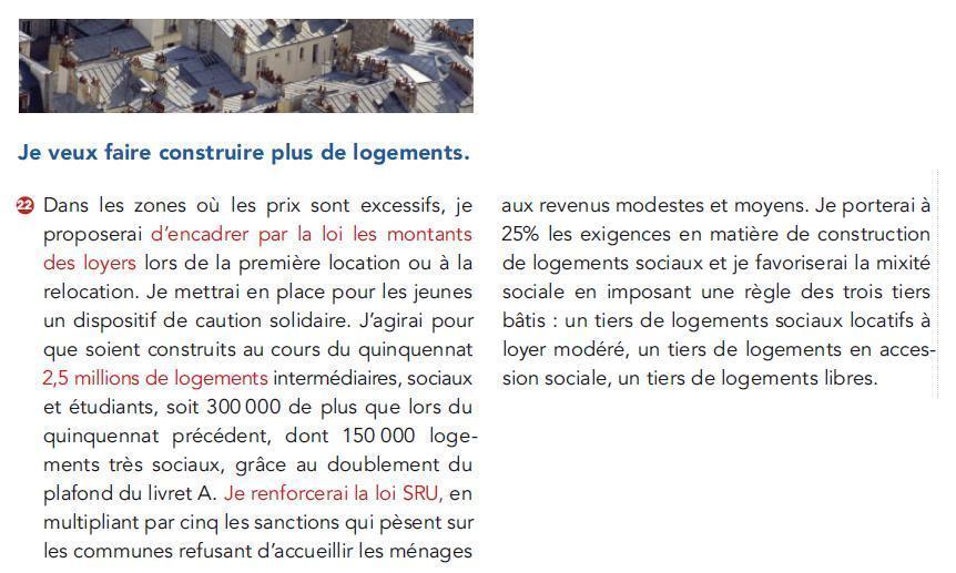 Proposition 22 "Je veux faire plus de logements"