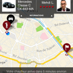 suivi de l'approche du chauffeur