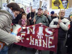 Manifestation contre le congrès du Front National à Tours.